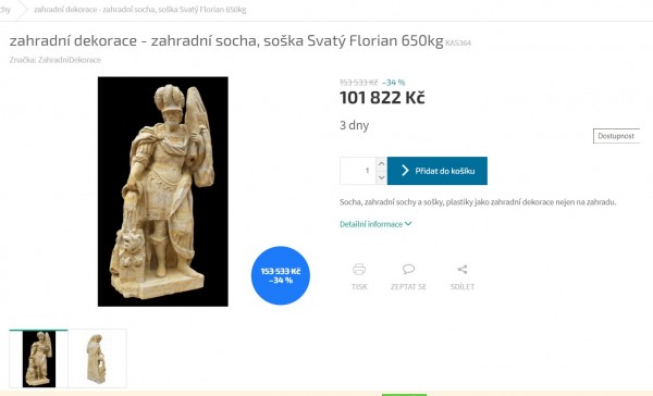 Osazení soch u kostela sv. Mikuláše
