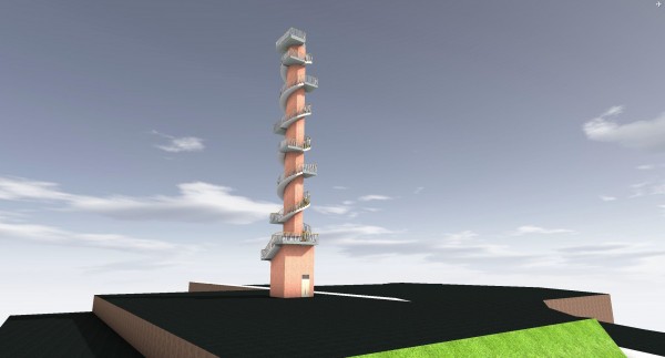 Možná podoba rozhledny na komíně